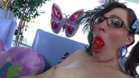 TransSexualAngel: Stefani Special in fishnets masturbation