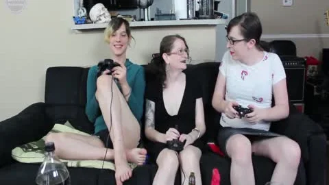 2 nasty ladymans Team Up On gigantic Titty MILF After she Loses A video scene Game bet
