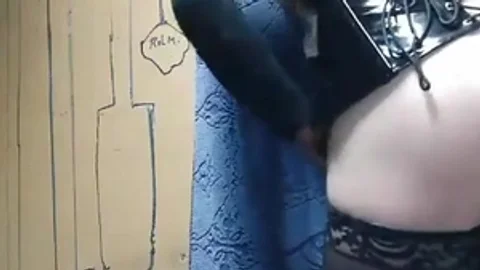 black nylons ladyboy Strokes 10-Pounder And dildos ass On web camera