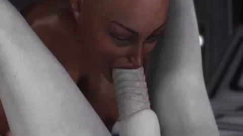 wild Sci Fi Female Alien Plays With A darksome girl In The Space Station