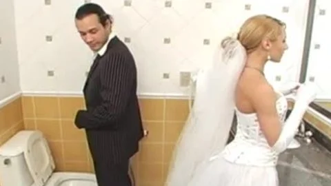 Milena pokes In The bathroom