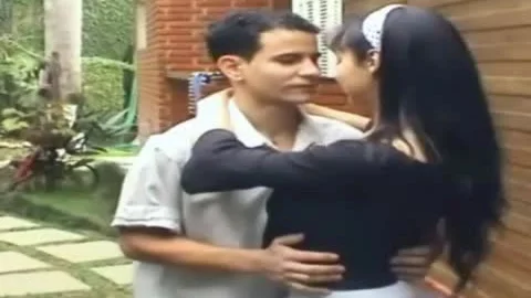 Girlfriend White Miniskirt oral pleasure-stimulation From lad