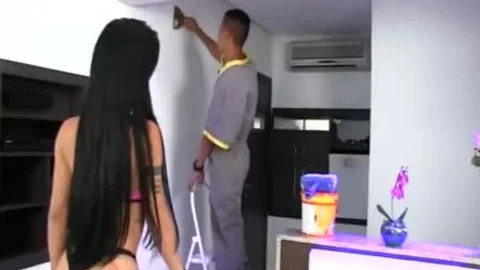 Dream tranny - drilling His pooper (Nicolly Pantoja)