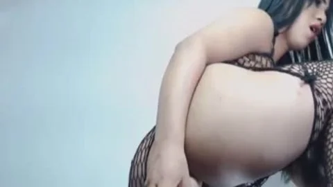 dildo Playing With Her bushy chocolate hole