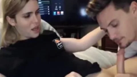 blond tranny oral-job From Hubby cam