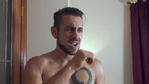 TransAngels.com: Muscle Nicolette Shea face fuck in the bed